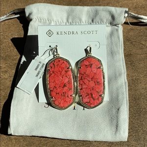 Kendra Scott Danielle Bronze Veined Red Magnesite